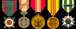 Vietnam Civic Action; Vietnam Gallantry Cross; National Defense Medal; Vietnam Service; Vietnam Campaign