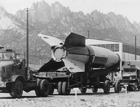 V2 rocket on trailer destined for firing range site