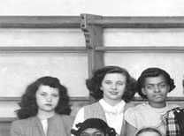 enlarged left side of December, 1947 graduation