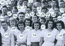 enlarged left side of graduation photo with numbers