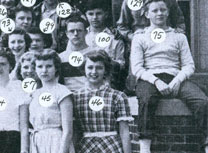 enlarged right side of graduation photo with numbers