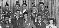 numbered January, 1950 class photo