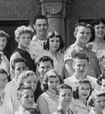 center portion of June, 1955 graduation photo