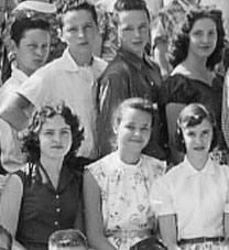 left side of June, 1955 graduation photo