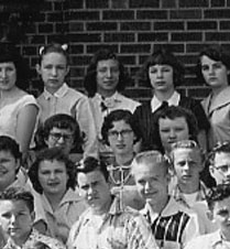 right side of June, 1955 graduation photo