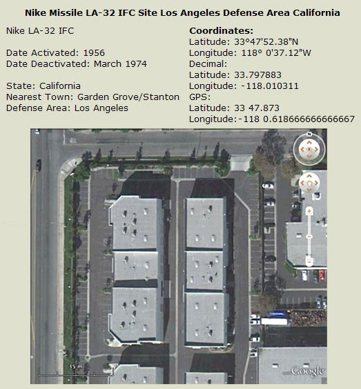 Layout of LA-32 IFC Nike Site