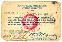 Joint Task Force One Atomic Bomb Test