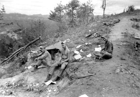 C Rations in the field; Summer, 1951