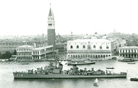 USS Massey in Venice; 1953