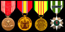 Good Conduct Medal; National Defense Service Medal; Vietnam Service Medal; Vietnam Campaign Medal