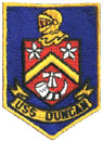 USS Duncan Insignia (DDR-874)
