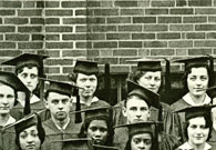 center section of enlarged photo, January, 1933 grads