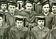 center section of enlarged photo, January, 1933 grads