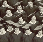 Enlarged photo of left side/Graduating Class of 1937