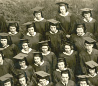 enlarged left side of June, 1943 grad photo