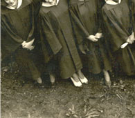 enlarged left side of June, 1943 grad photo