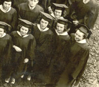 enlarged right side of June, 1943 grad photo