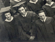 enlarged left side of June, 1947 grad photo