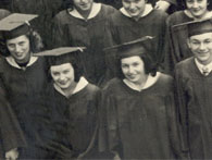 enlarged left side of June, 1947 grad photo