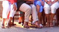 enlarged left side of 50th reunion photo