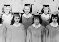 left side of June, 1953 graduation photo