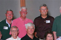 enlarged left side of June, 1957 50th reunion photo