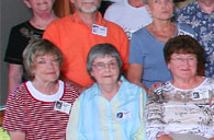 enlarged left side of June, 1957 50th reunion photo