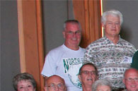 enlarged left side of June, 1957 50th reunion photo