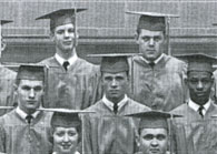 enlarged left section of January grad photo