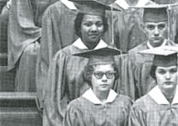 enlarged left section of January grad photo