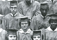 enlarged left section of January grad photo