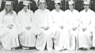 enlarged left side of 1968 graduation photo