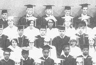 enlarged right side of class graduation photo