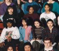 enlarged left side of class photo