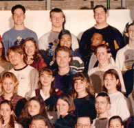 enlarged center section of 1996 grad photo