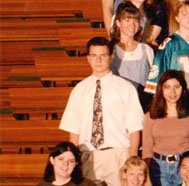 enlarged left side of 1996 grad photo