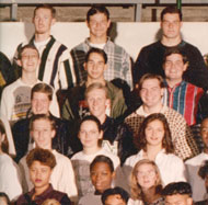 enlarged right side of 1996 grad photo