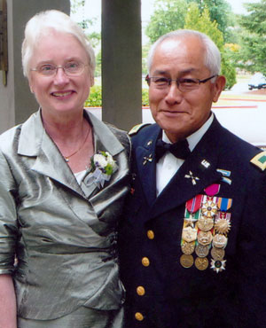 Parents of the bride at her wedding