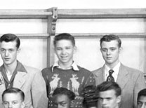 enlarged right side of December, 1947 graduation