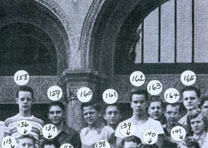 enlarged left side of graduation photo with numbers