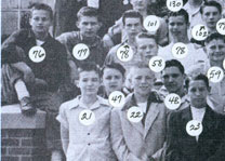 enlarged left side of graduation photo with numbers