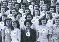 enlarged left side of graduation photo with numbers