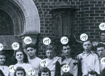 enlarged right side of graduation photo with numbers