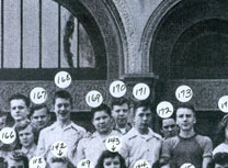 enlarged right side of graduation photo with numbers