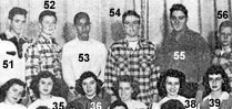 numbered January, 1950 class photo