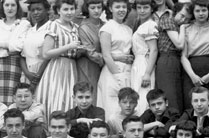 enlarged left side of Class of June, 1950