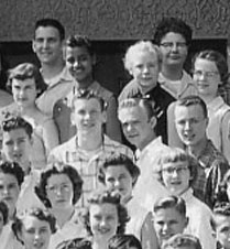 center portion of June, 1955 graduation photo