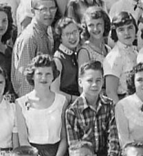 center portion of June, 1955 graduation photo