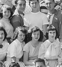 center portion of June, 1955 graduation photo