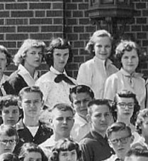 left side of June, 1955 graduation photo